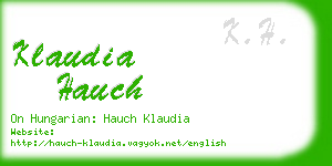 klaudia hauch business card